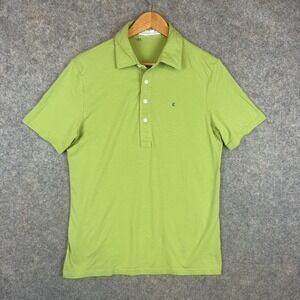 Criquet Polo Shirt Mens Medium Green Golf Performance Pima Cotton Stretch
